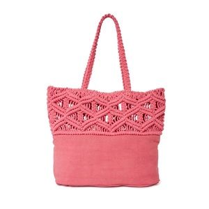 Women's Macrame Tote Bag Orchid